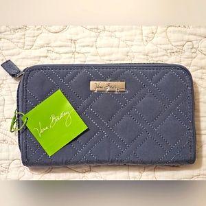Vera Bradley Accordian Wallet in Charcoal Gray - New